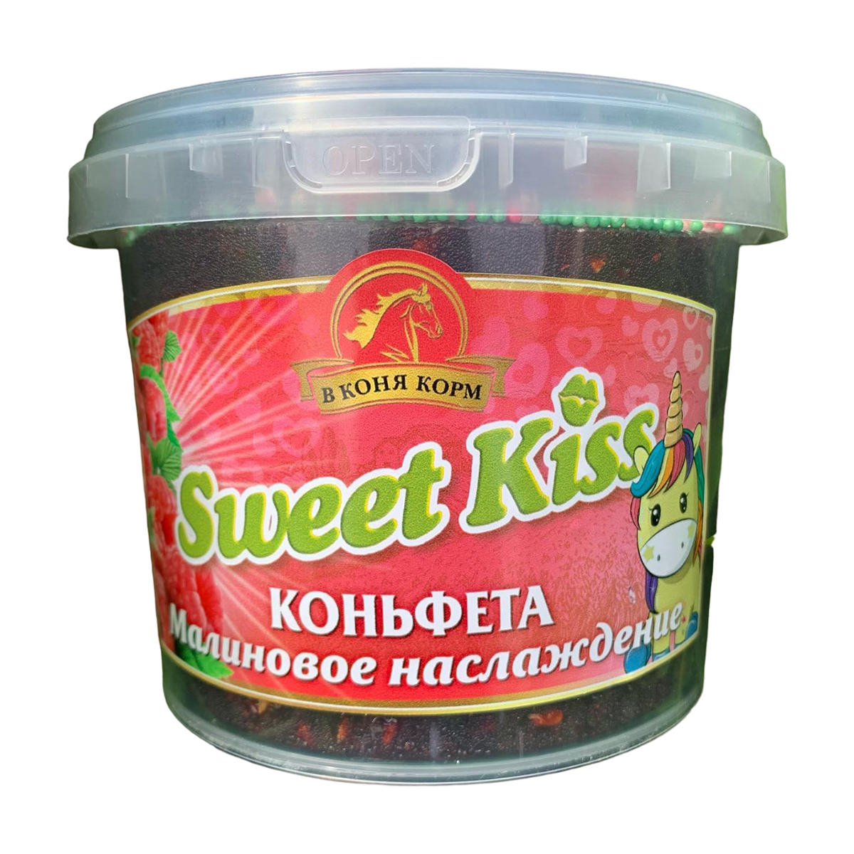 Лакомство для лошади Коньфета Sweet Kiss "Малиновое наслаждение" 1 кг. Лакомство для лошади Коньфета Sweet Kiss "Малиновое наслаждение" 1 кг.