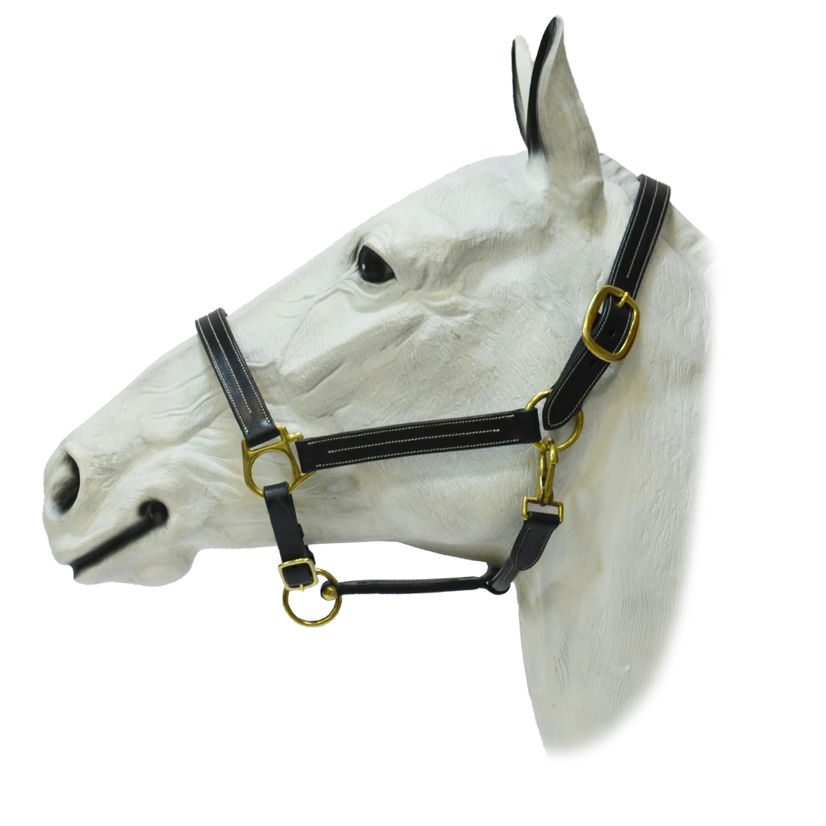 Недоуздок кожаный "ЕQUIМAN" с отстрочкой Недоуздок кожаный "ЕQUIМAN" с отстрочкой