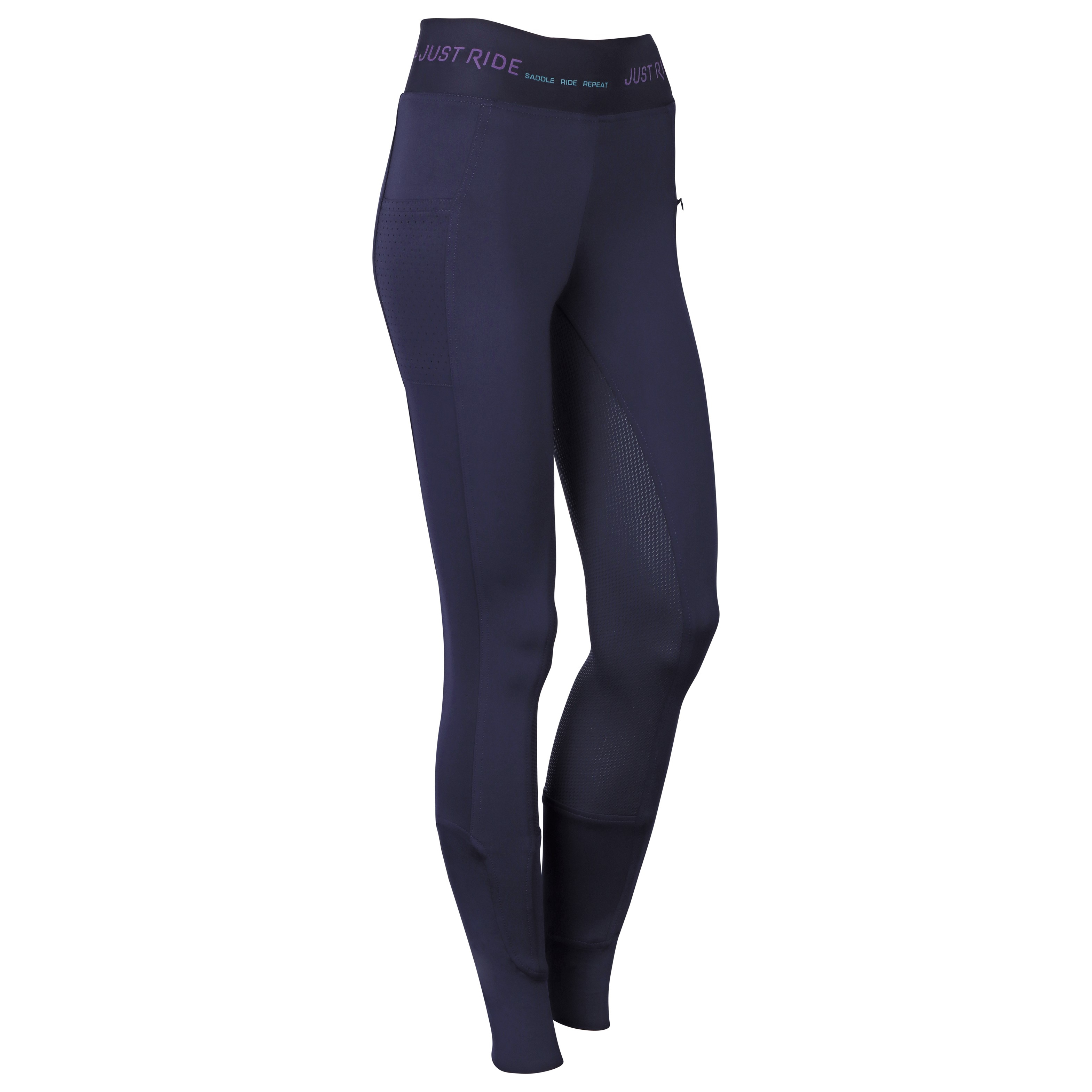 Лосины для верховой езды "Equitights Just Ride Lavender" с полной силиконовой леей