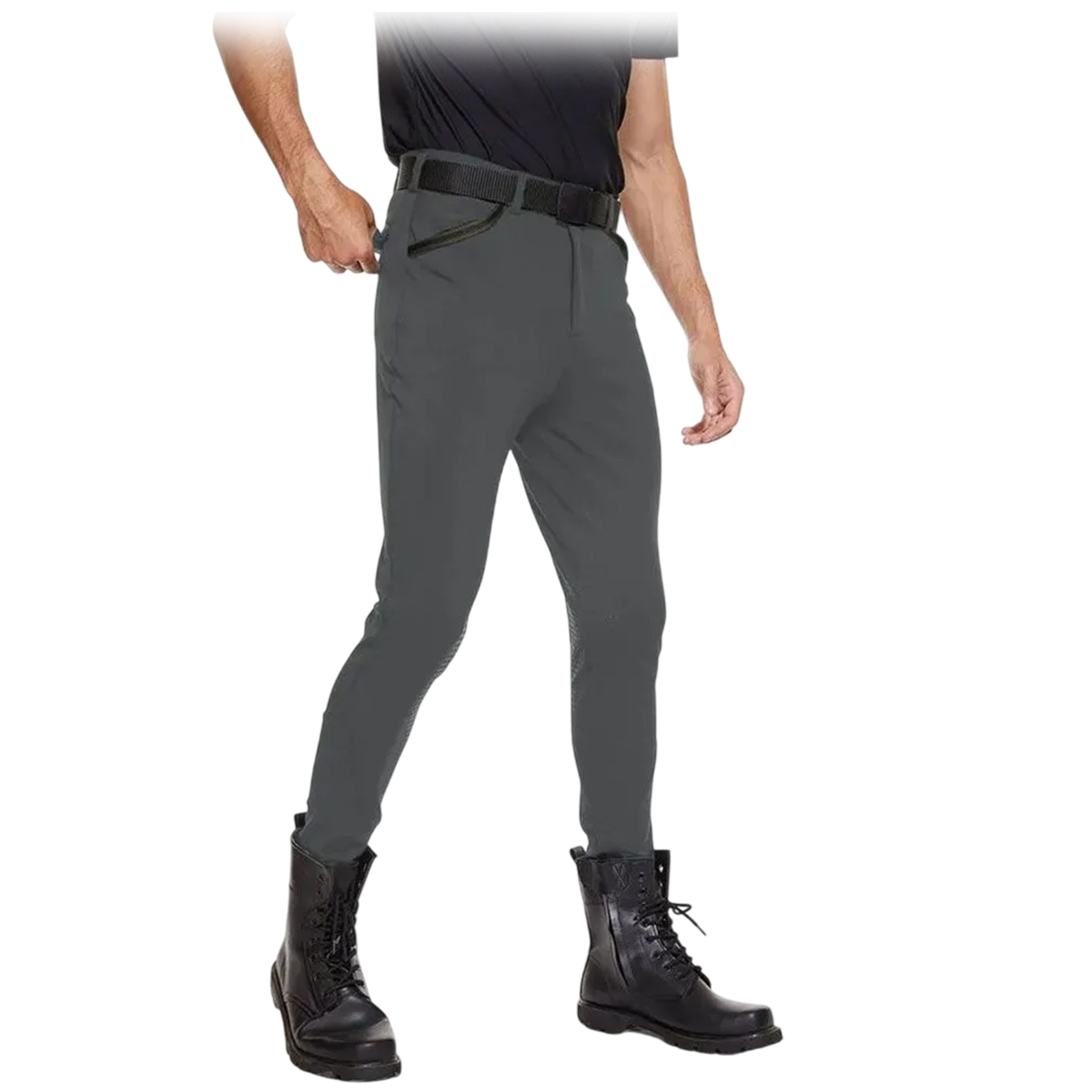 Бриджи мужские для верховой езды с силиконовой коленной леей 