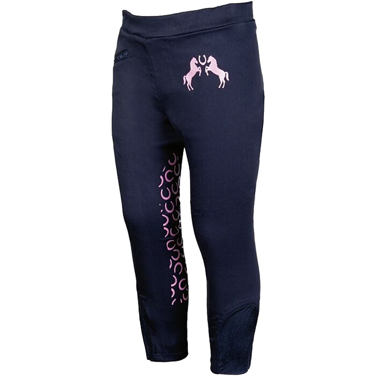 Лосины детские для верховой езды HKM "Pink Pony" с силиконовой коленной леей
