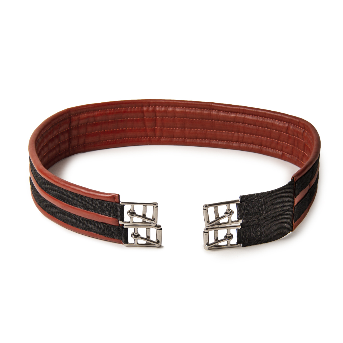 Подпруга кожаная TAYGA с эластичными резинками с одной стороны