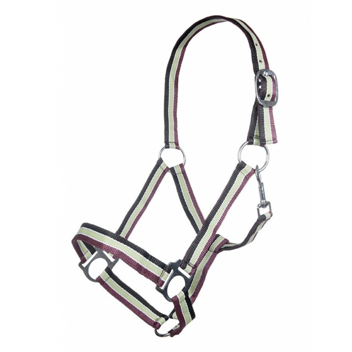 Недоуздок нейлоновый  в полоску "Genf"