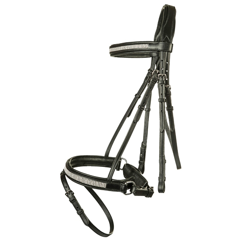 Оголовье трензельное "НКМ" со стразами Оголовье трензельное "НКМ" со стразами