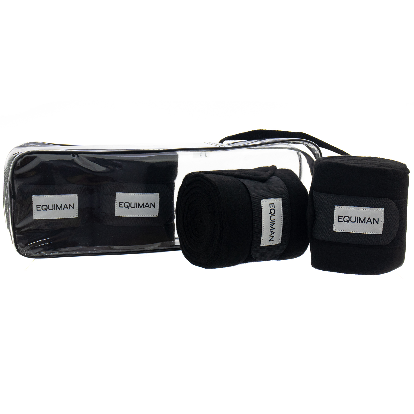 Бинты флисовые с логотипом "EQUIMAN" для лошадей, стан Бинты флисовые с логотипом "EQUIMAN" для лошадей, стан