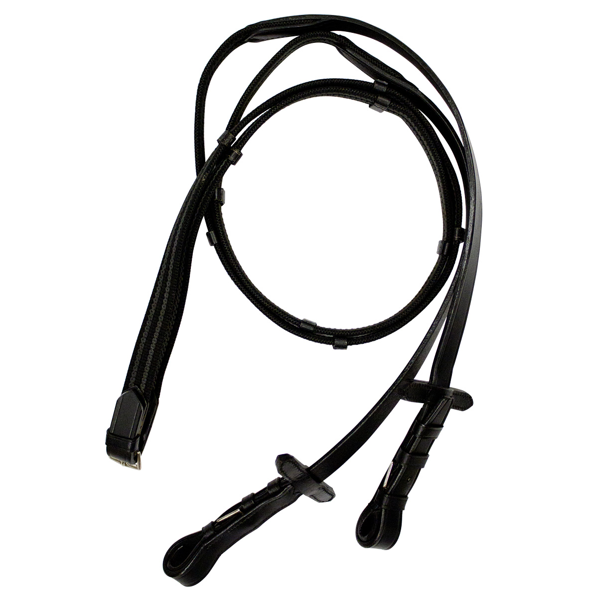 Повод прорезиненный с ограничителями