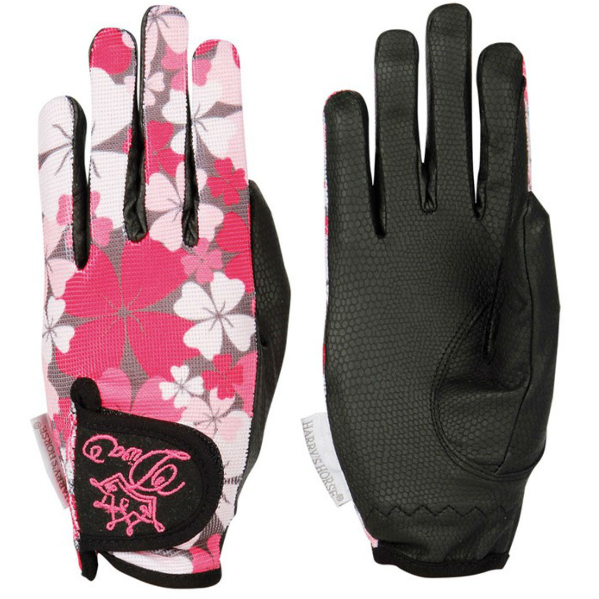 Перчатки с цветочным принтом "Нarry's Нorse" Diva" для верховой езды, пара Перчатки с цветочным принтом "Нarry's Нorse" Diva" для верховой езды, пара