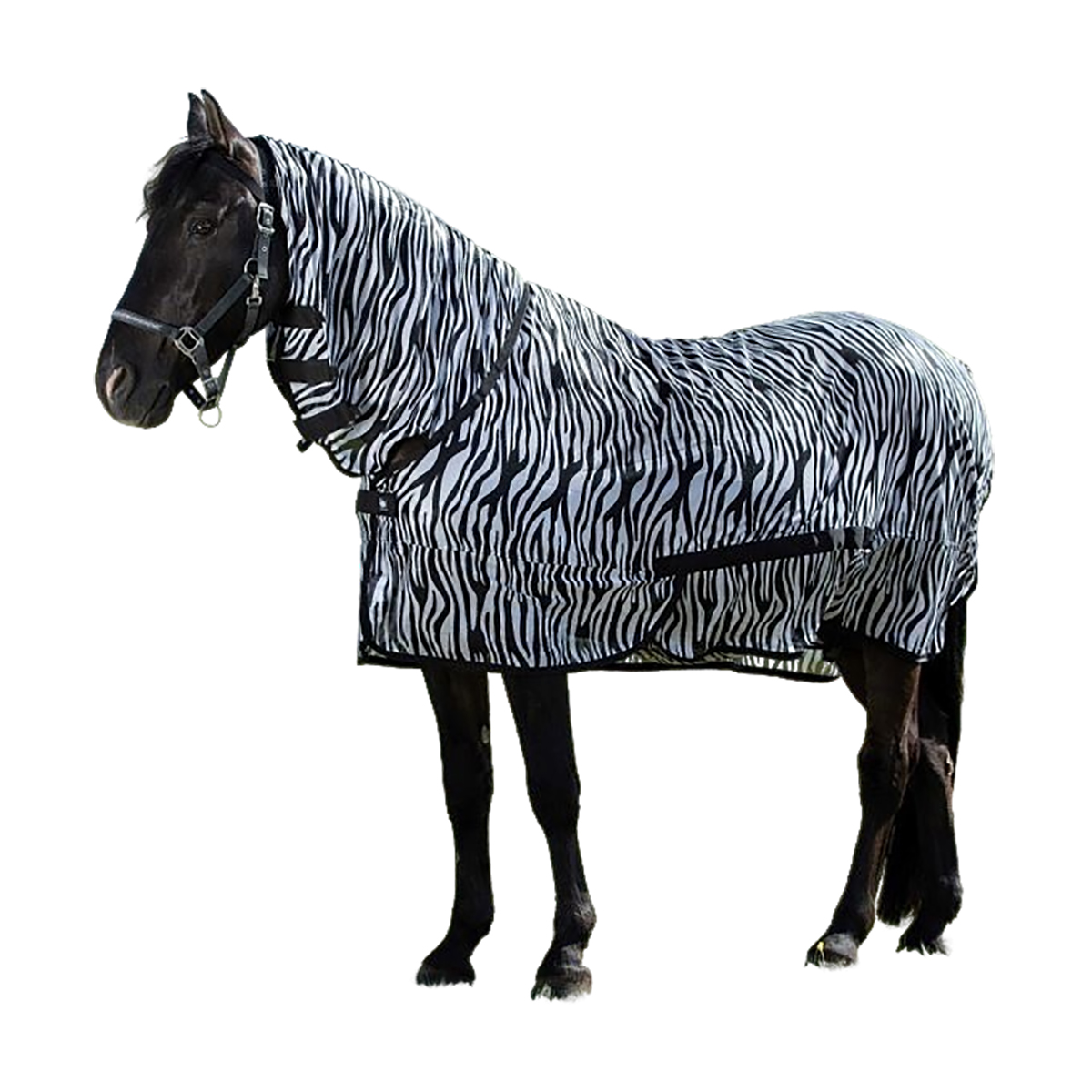 Попона-сетка "Zebra" с капором для лошади Попона-сетка "Zebra" с капором для лошади