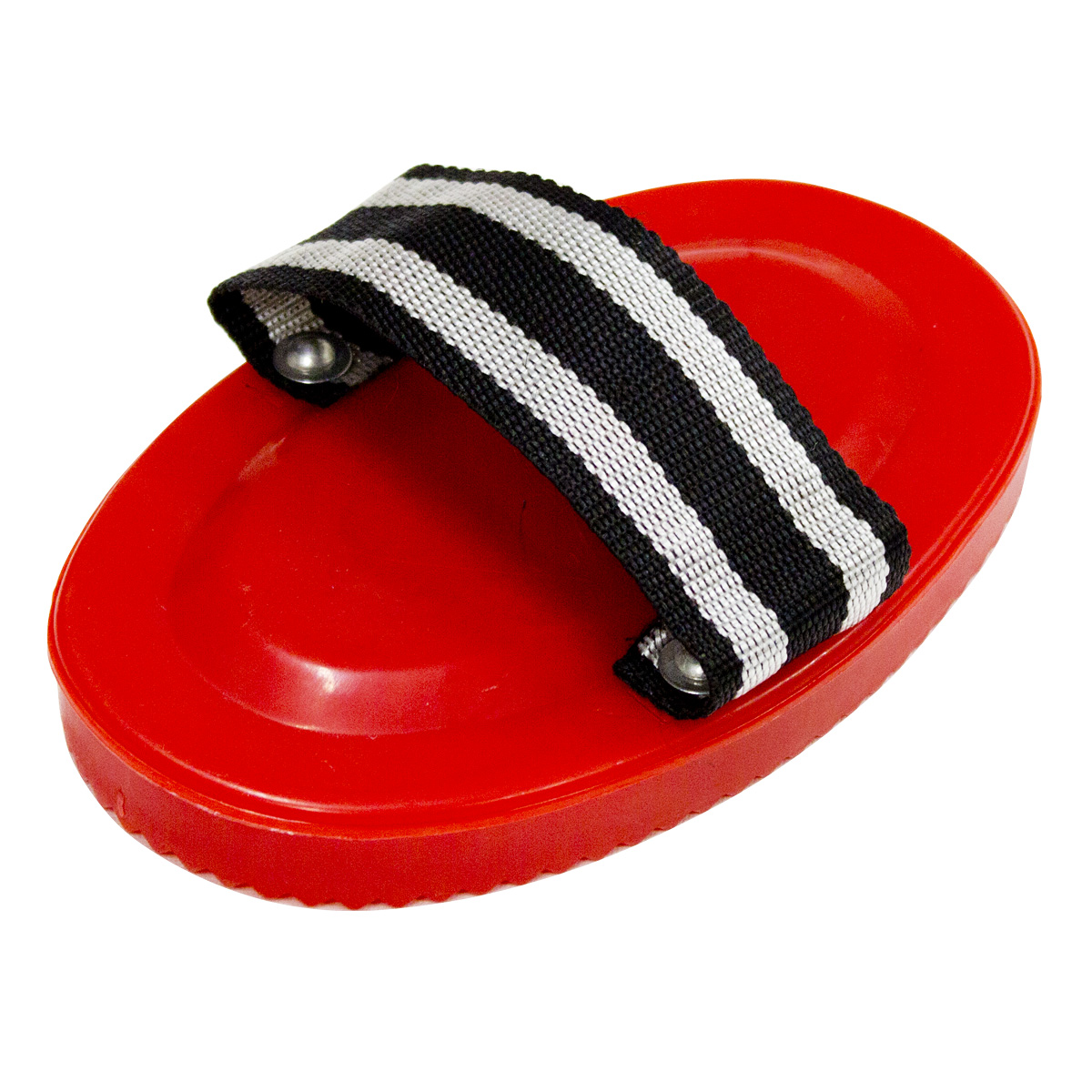 Скребница с ремешком "EQUIMAN" из  пластика для лошади