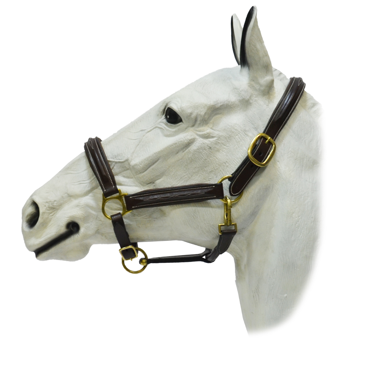 Недоуздок кожаный "ЕQUIМAN" с узором