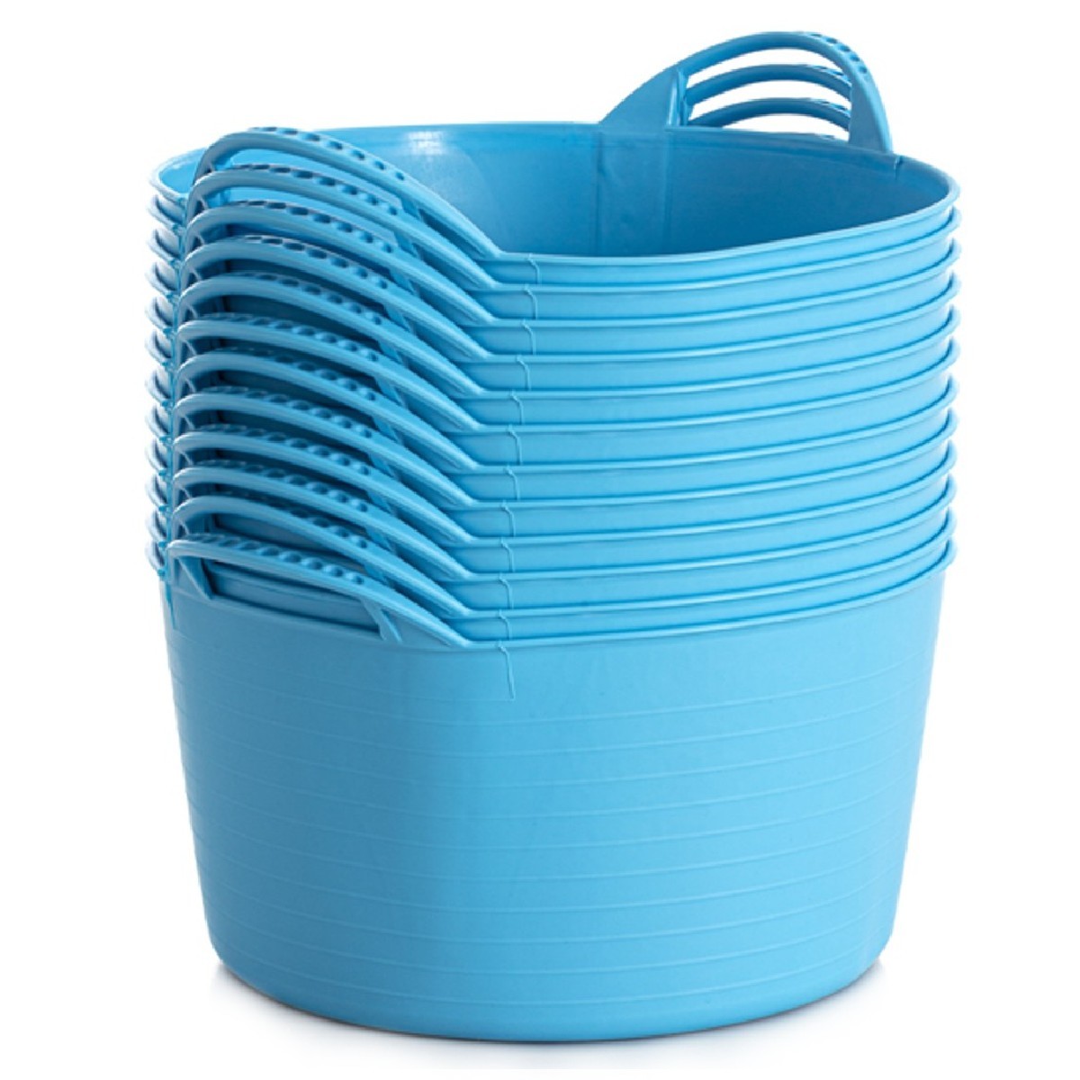 Тазик для лошади "Farmer" с двумя ручкам 24 л, резинопластик