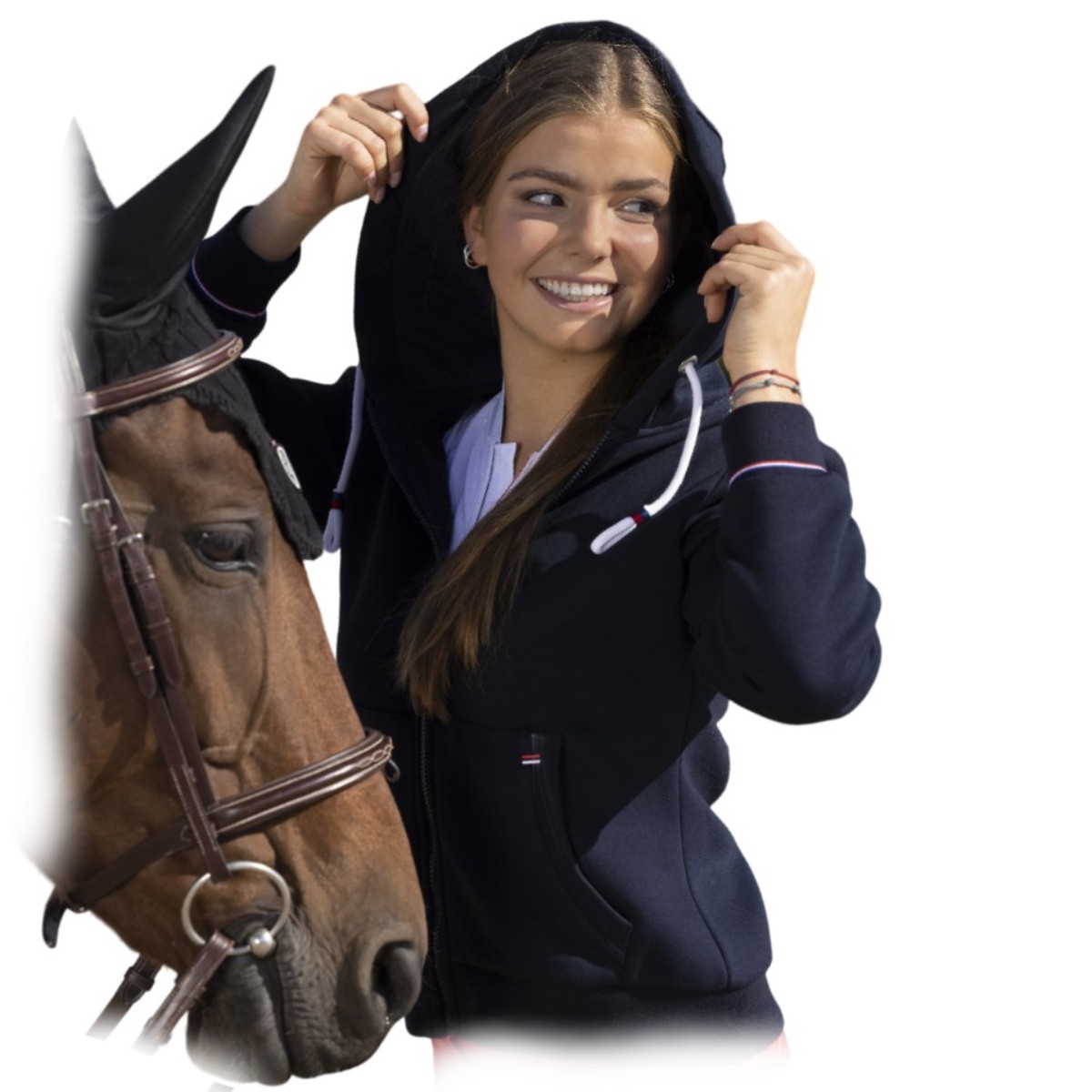 Толстовка женская COURTNEY для верховой езды с капюшоном Толстовка женская COURTNEY для верховой езды с капюшоном