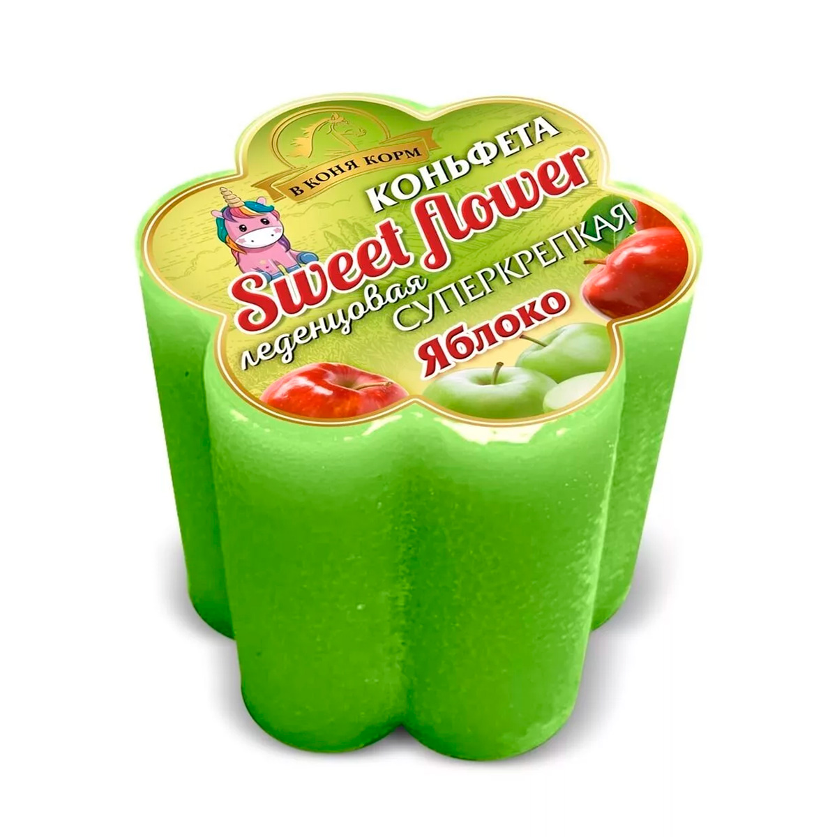 Лакомство для лошади Коньфета-цветочек "Яблоко" 800 г. Лакомство для лошади Коньфета-цветочек "Яблоко" 800 г.