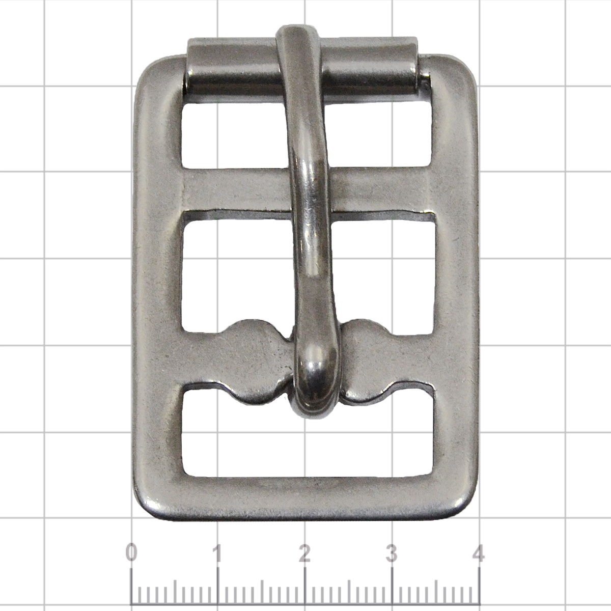 Пряжка для подпруги с роллером штампованная, нержавеющая сталь