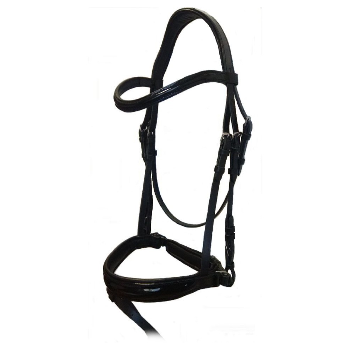 Оголовье трензельное с лаковым капсюлем и налобником Оголовье трензельное с лаковым капсюлем и налобником