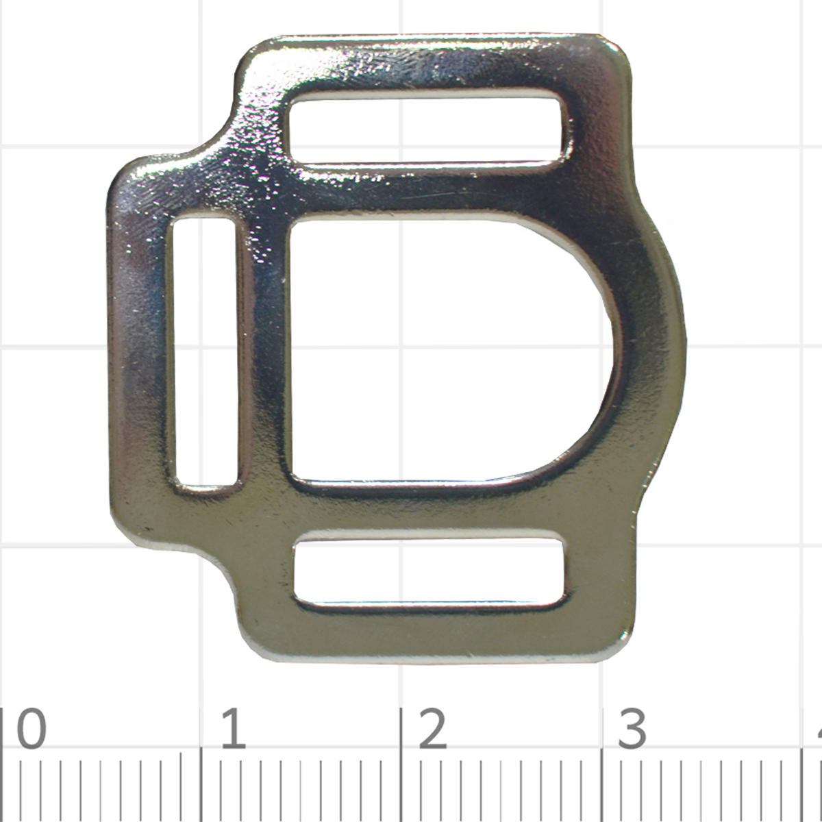 Пряжка для недоуздка стальная, с покрытием под серебро