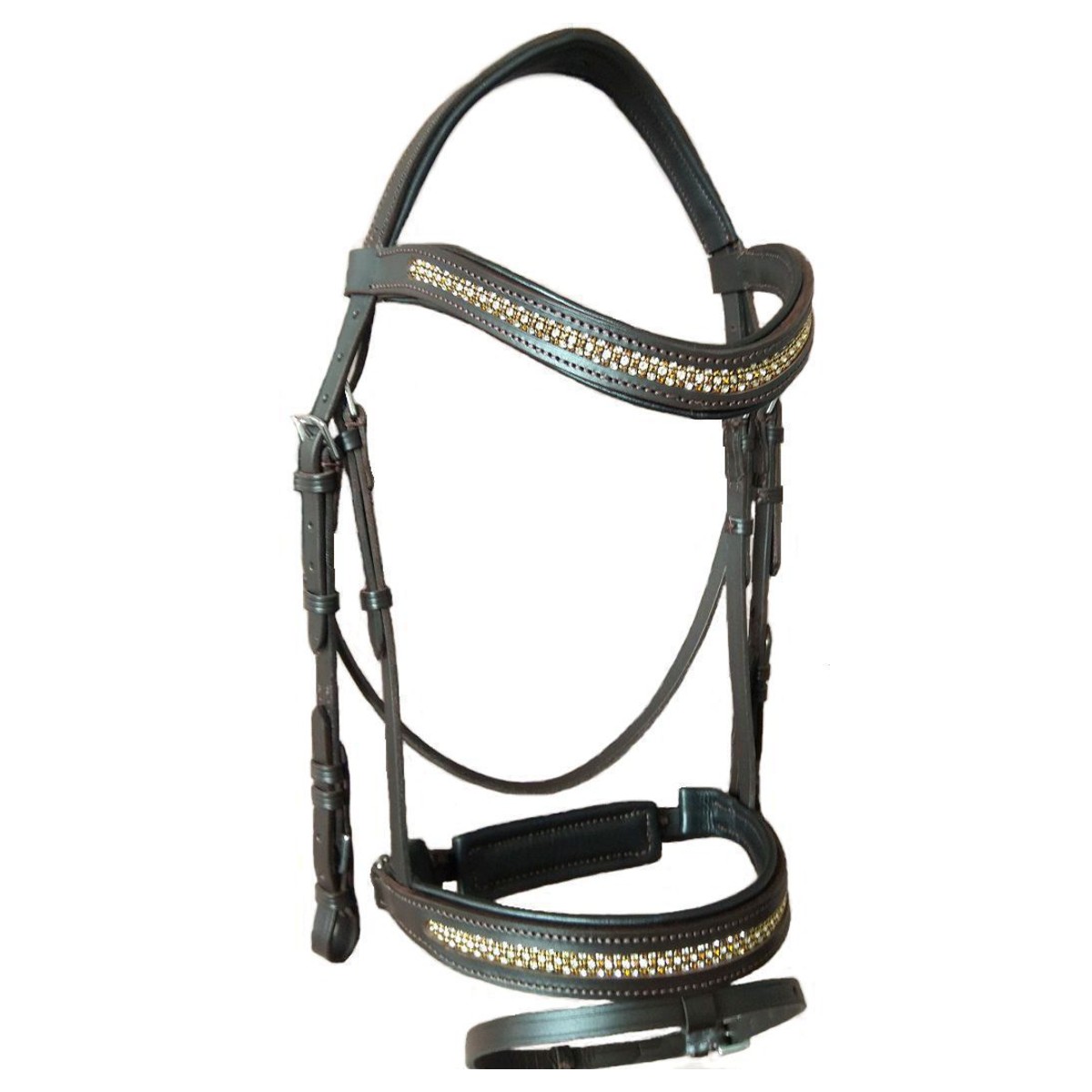 Оголовье трензельное со стразами