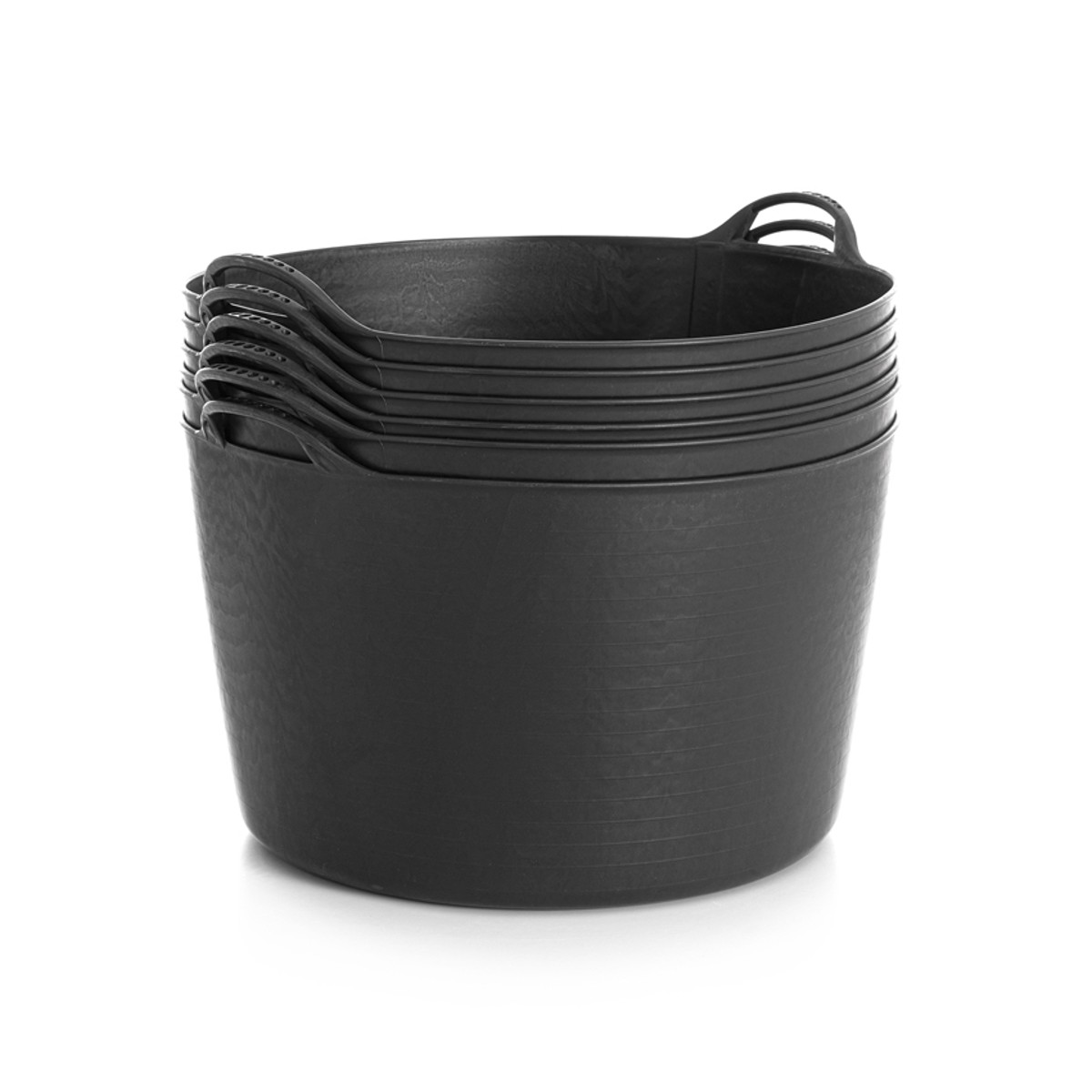 Тазик для лошади "Farmer" с двумя ручками 72 л, резинопластик 