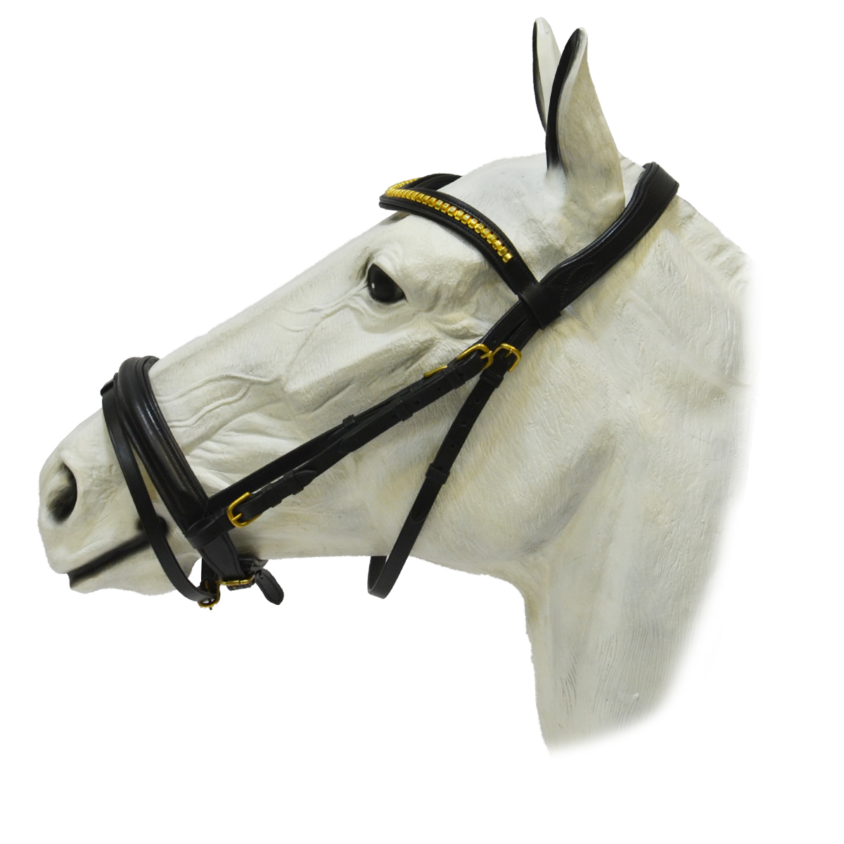 Оголовье трензельное "EQUIMAN" с металлической отделкой