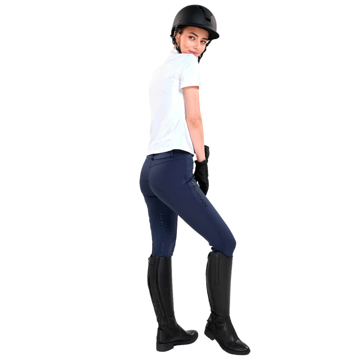 Бриджи женские "EQUIMAN" для верховой езды с коленной силиконовой леей 