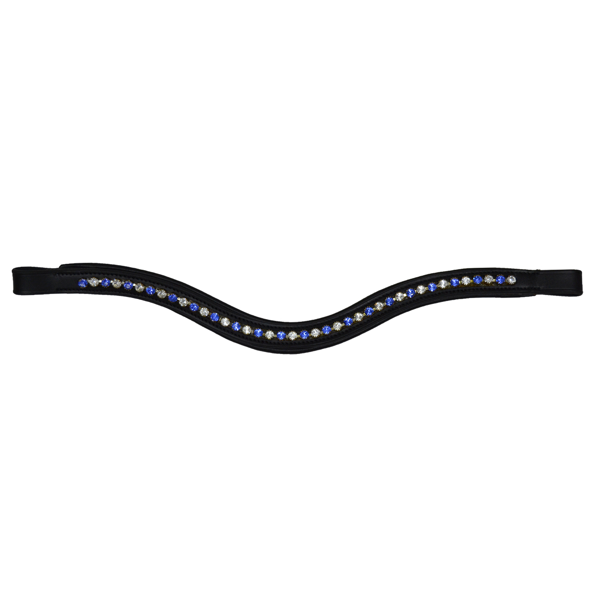 Налобник "Johnson" кожаный с кристаллами