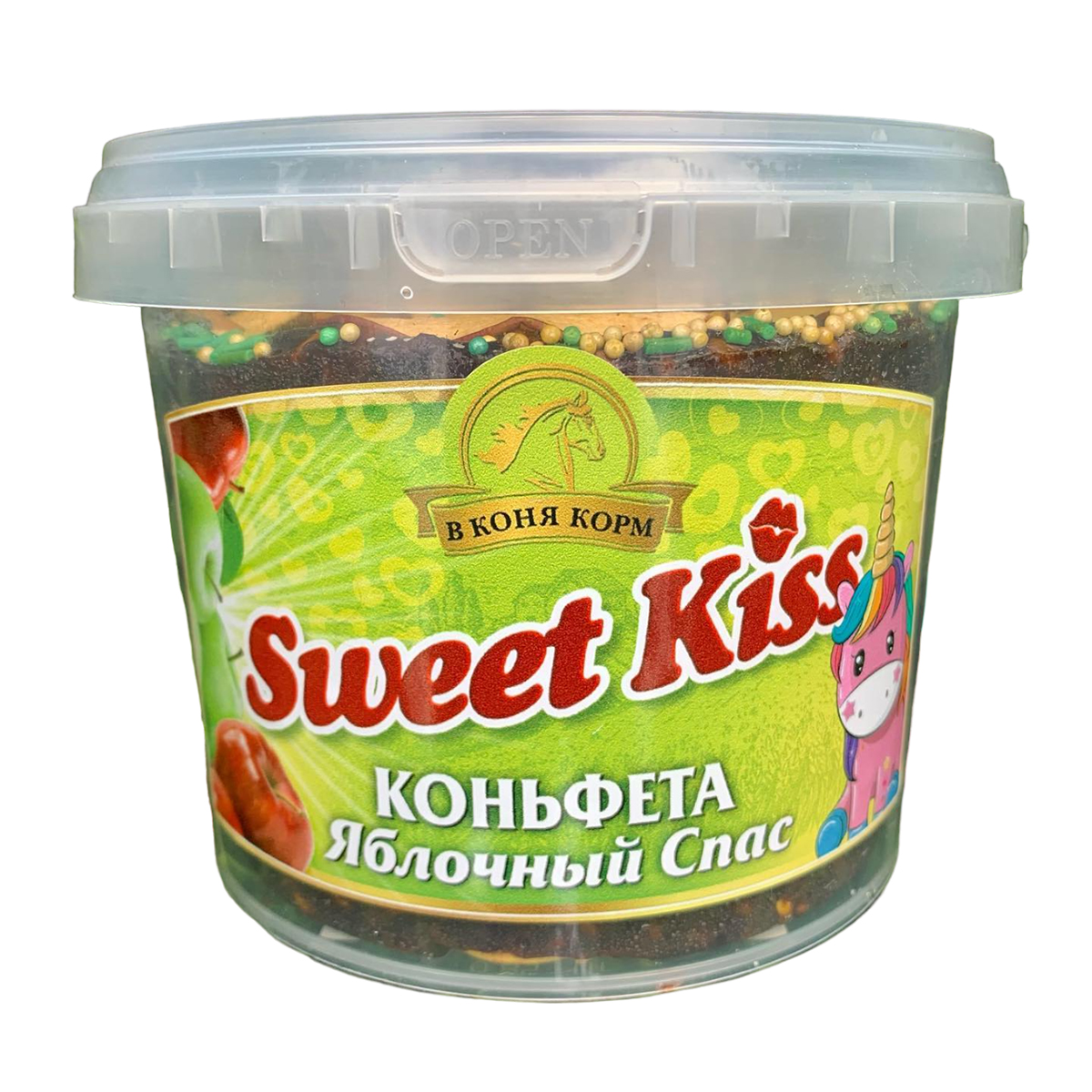 Лакомство для лошади Коньфета Sweet Kiss "Яблочный спас" 1 кг.