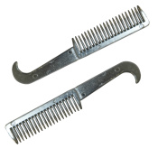 Расческа для гривы алюминиевая с крючком "EQUIMAN" Расческа для гривы алюминиевая с крючком "EQUIMAN"