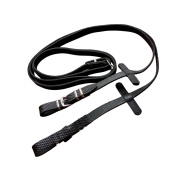 Повод кожаный с тиснением и пряжками из нержавеющей стали "TAYGA" Повод кожаный с тиснением и пряжками из нержавеющей стали "TAYGA"